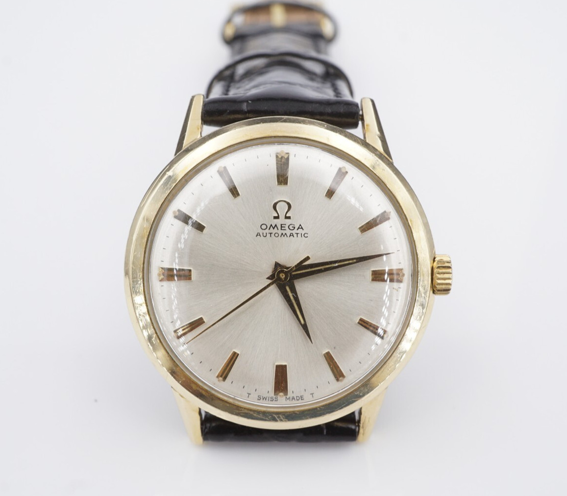 Omega Watch 33.5mm 1968 Vintage Geneve Cal 550 Leather LU6304 Automatic W1013