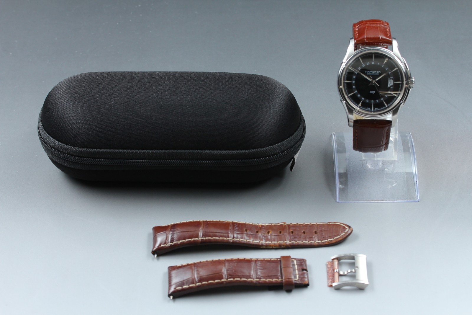 Hamilton Jazzmaster Traveler GMT Automatic Black Dial Men’s Watch 42mm JAPAN