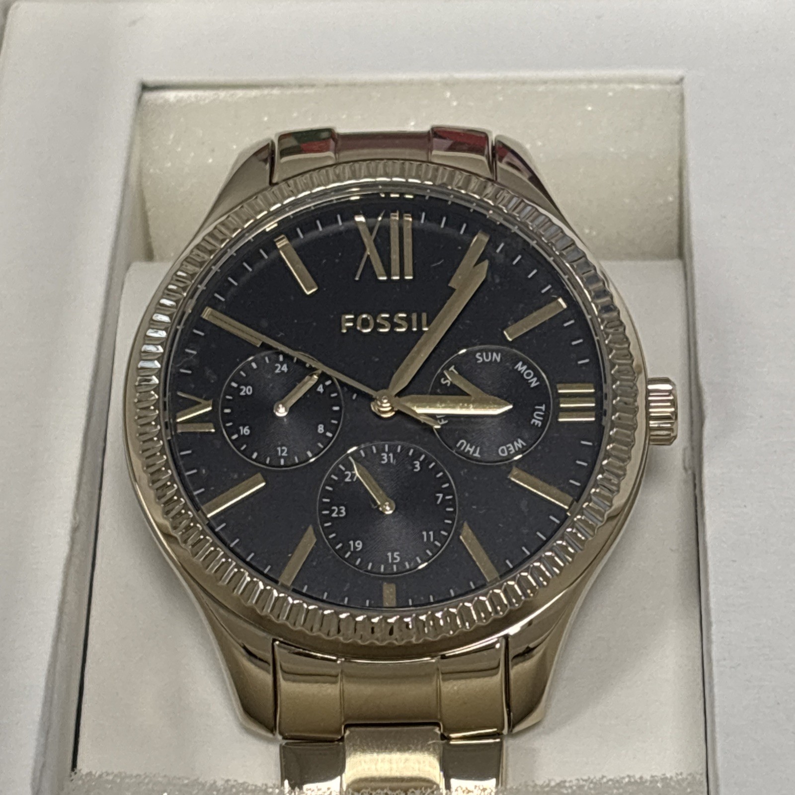 Fossil His and Hers Quartz Black Dial Watch Set BQ2829SET