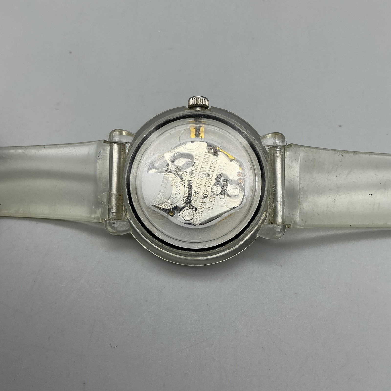 Vintage Armitron Red Baron Youth Watch 30mm Snoopy Peanuts Clear New Battery