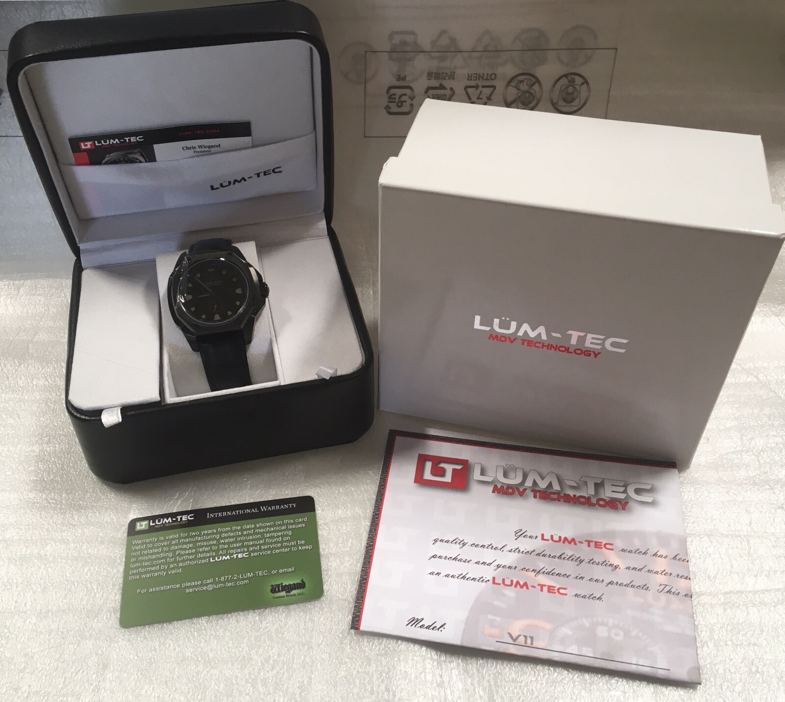 NEW Lum-Tec V Series V11 Phantom Swiss Quartz Military Watch 75PCS L.E. WARRANTY