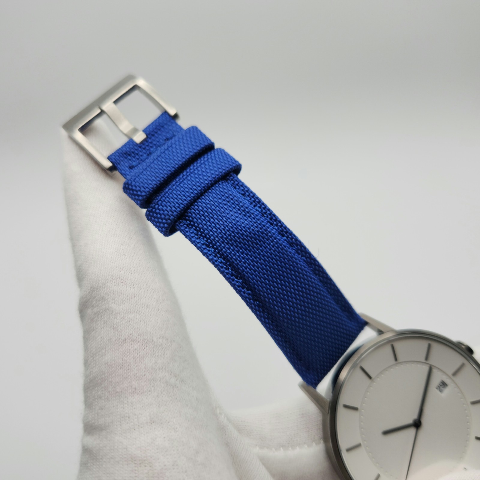 Linjer 02-GU Men’s 41mm Quartz Watch w/ Blue Strap