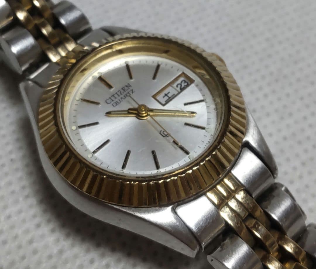 CITIZEN 6000-K09346 Quartz Two-Tone Ladies Watch, 26mm, wrist 18.0cm/7.1in