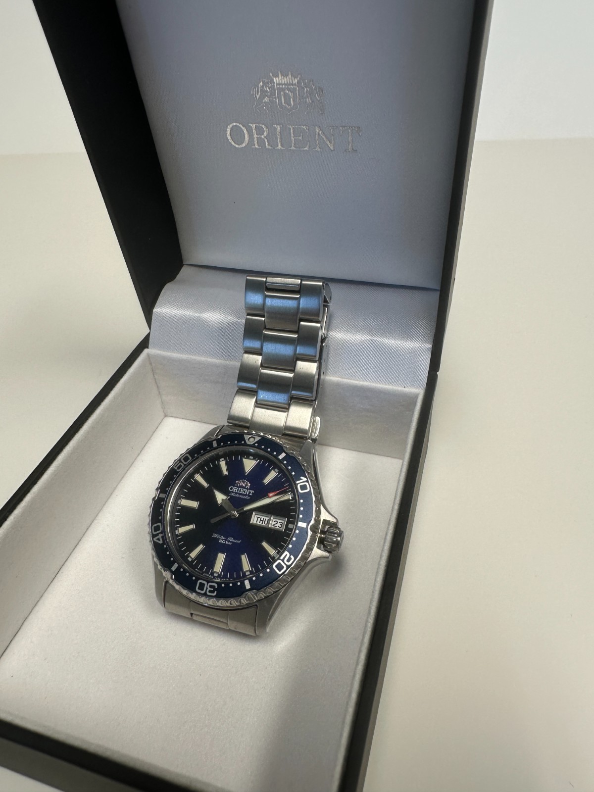 Orient Kamasu Blue Automatic Dive Watch RA-AA0002L19B Full Set Excellent