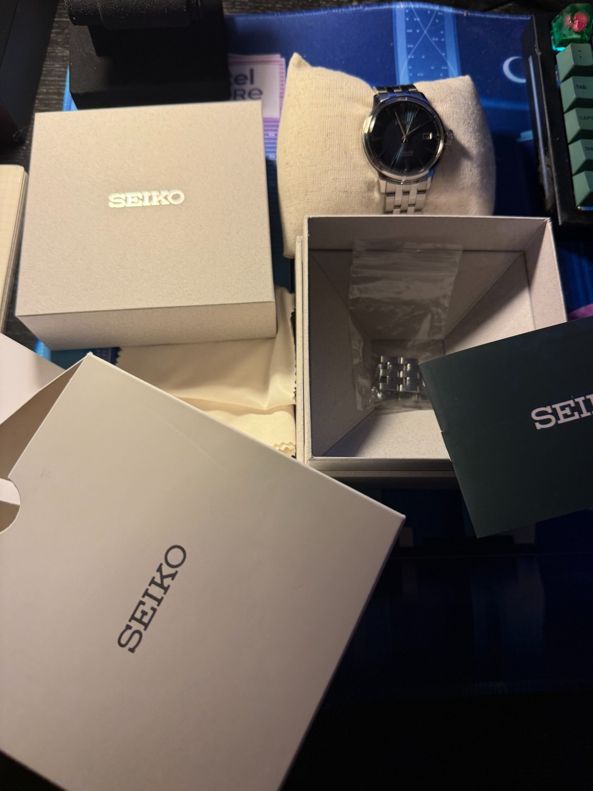 Seiko Presage Cocktail Time – Blue – Used – With Papers/box, NO WARRANTY -SRPB41