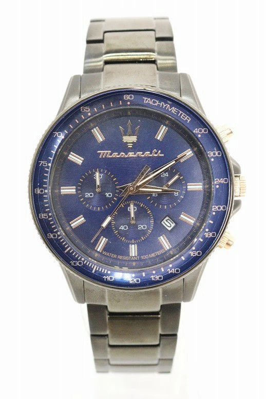 Maserati Sfida Quartz Chronograph Black Box Manual Watch From Japan