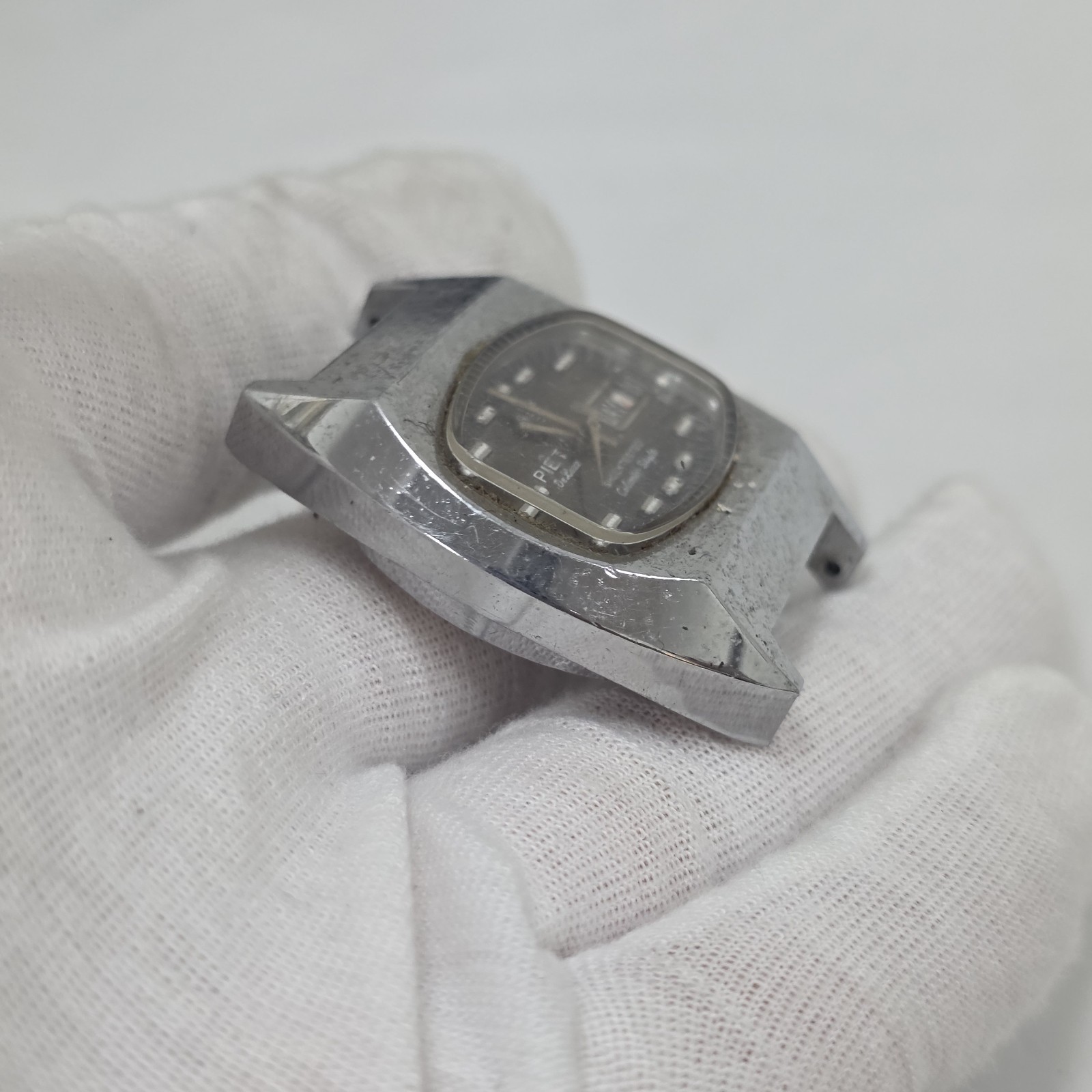 Made in Israel Piet De Luxe Vintage Wind Up Mens Watch Colombo Style Mechanical