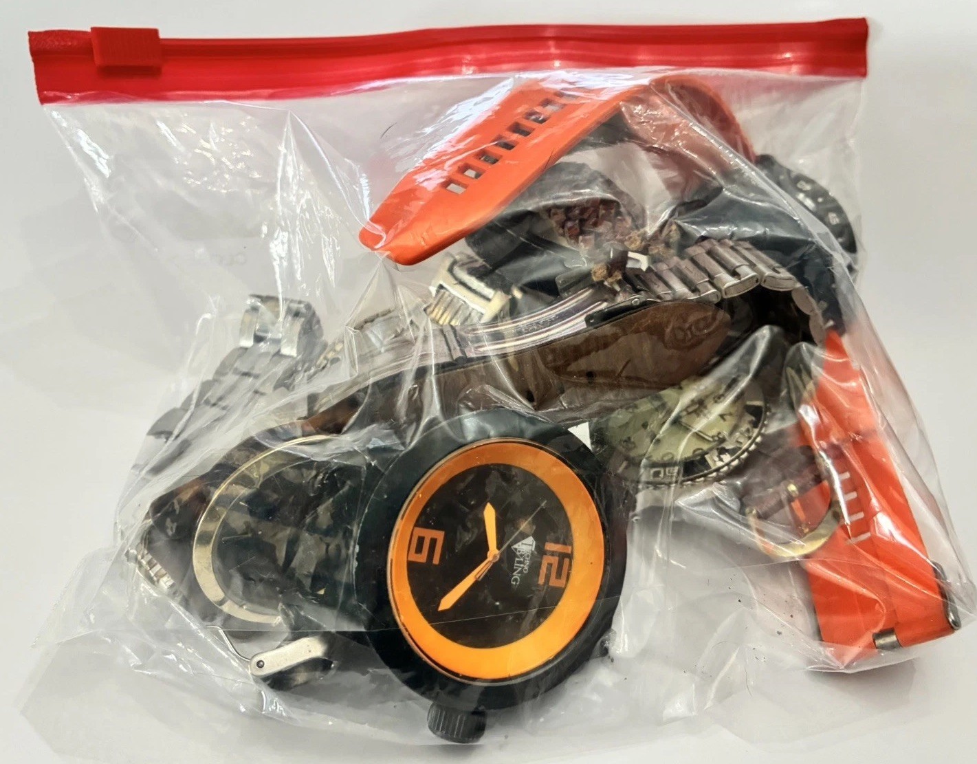 Bag of Watches, Various Brands, Parts/pieces, Condition AS-IS