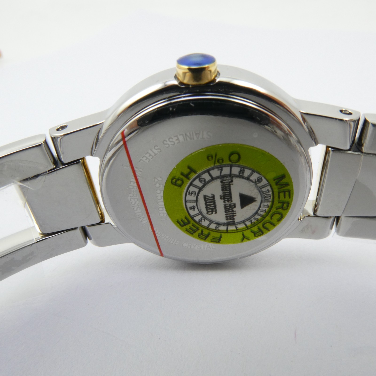 Movado Amorosa 0606893 Black Dial Two Tone Swiss Steel Ladies Wristwatch NEW