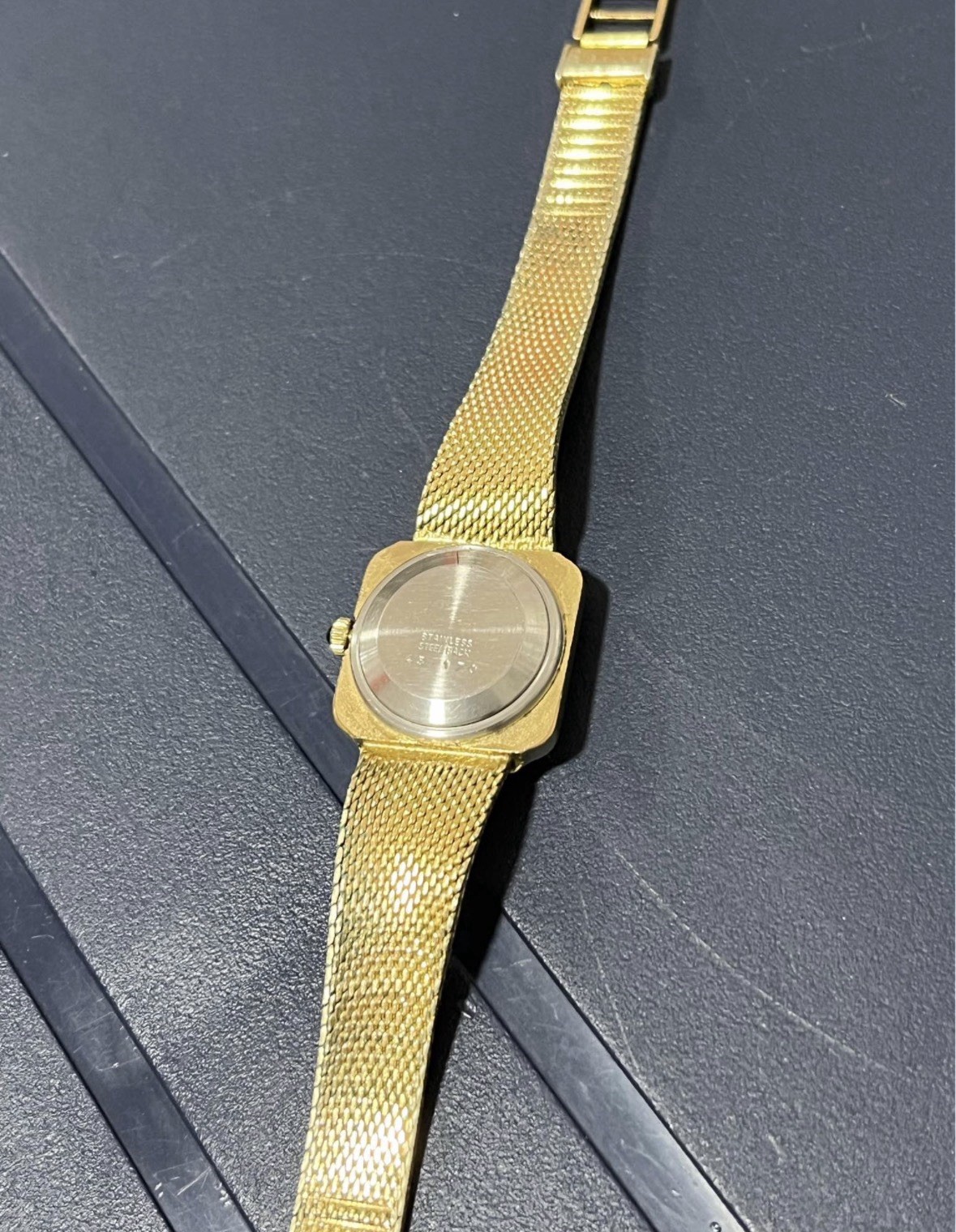 Rare Bucherer 21mm Gold Filled Milanese Bracelet Automatic Vintage Watch Runs