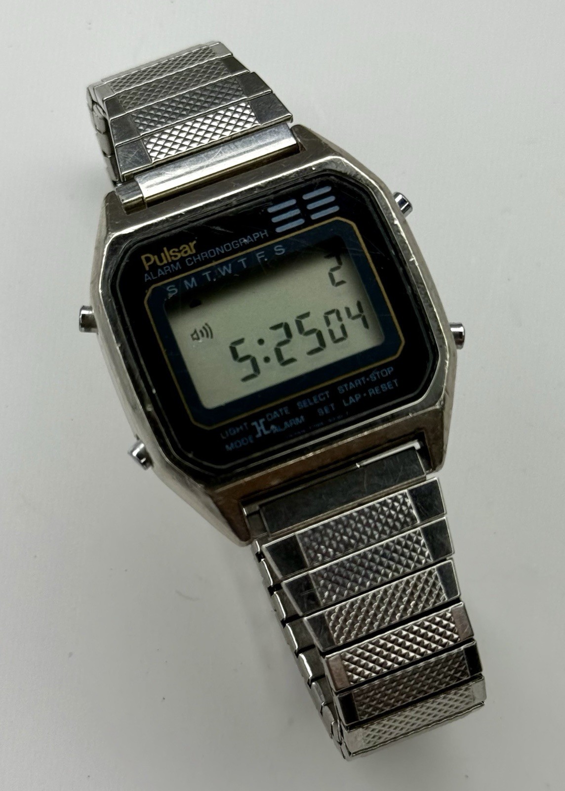 1980s Vintage Pulsar (Seiko) LCD Digital Watch Y789-5059 A2 – Tested & Working
