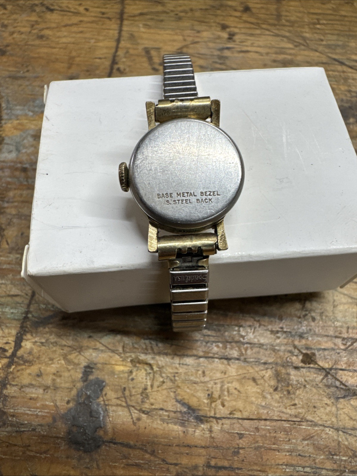 Timex 17 Jewel Women’s Watch 17.5mm Gold Tone Winding Speidel Band Working