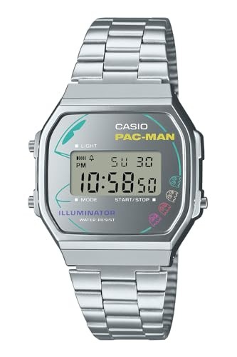 Casio Classic Wristwatch PAC-MAN Collaboration A168WEPC-7AJR Silver