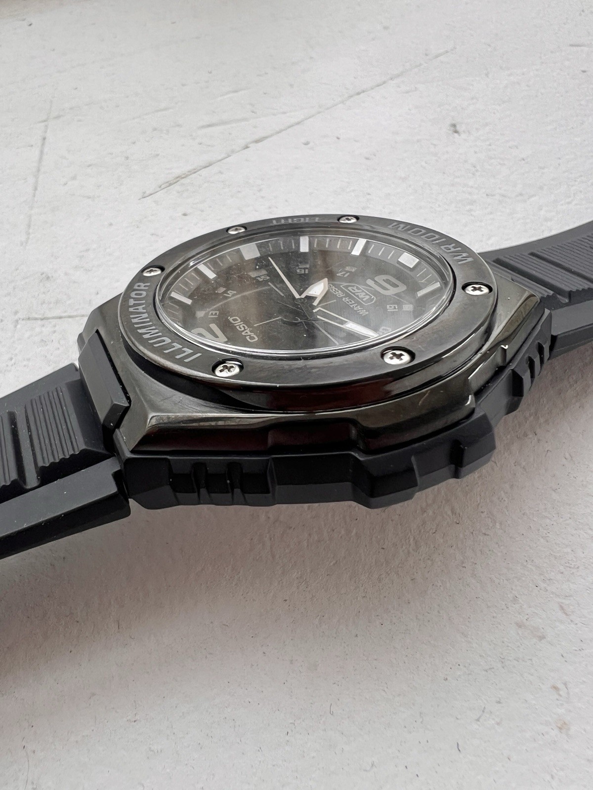 Casio Illuminator Quartz 100m WR Black Watch MWA100HB-1AV