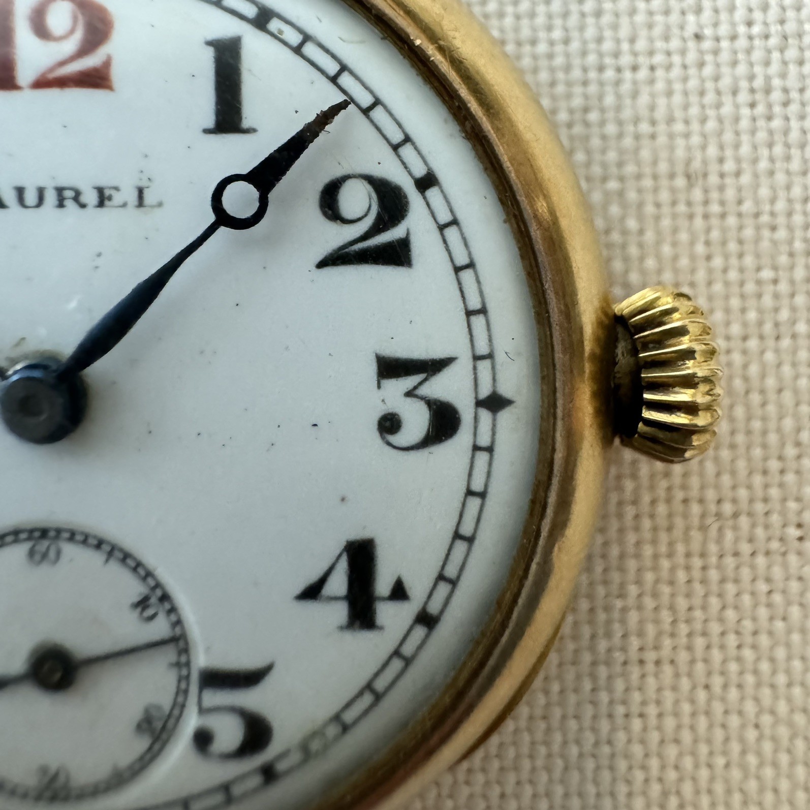Antique Laurel (Seiko) ‘1913’ Manual Wind Wristwatch – 18K Yellow Gold