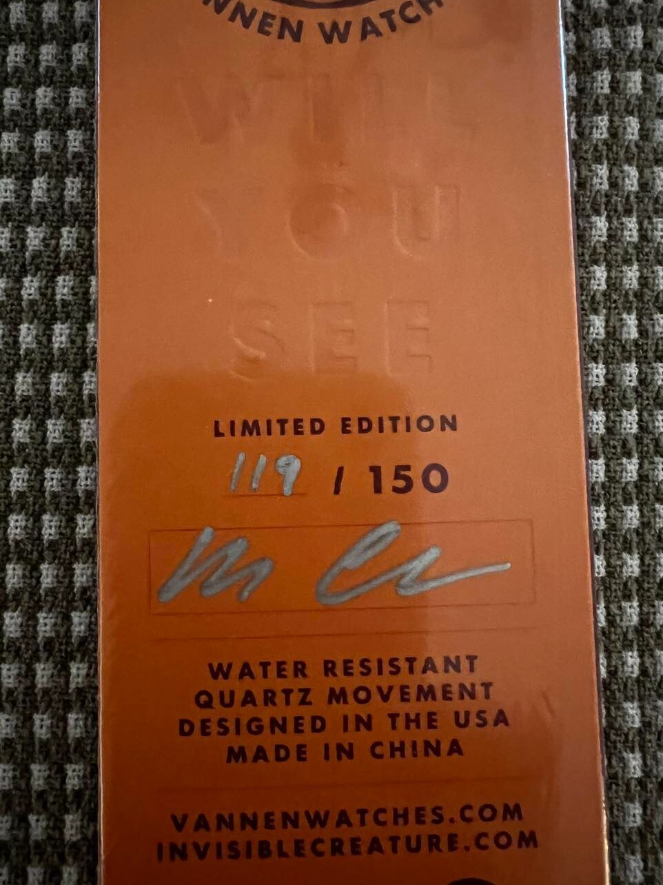 Vannen Red Invisible Creature Watch ICX Limited Edition of 150 made – Brand New