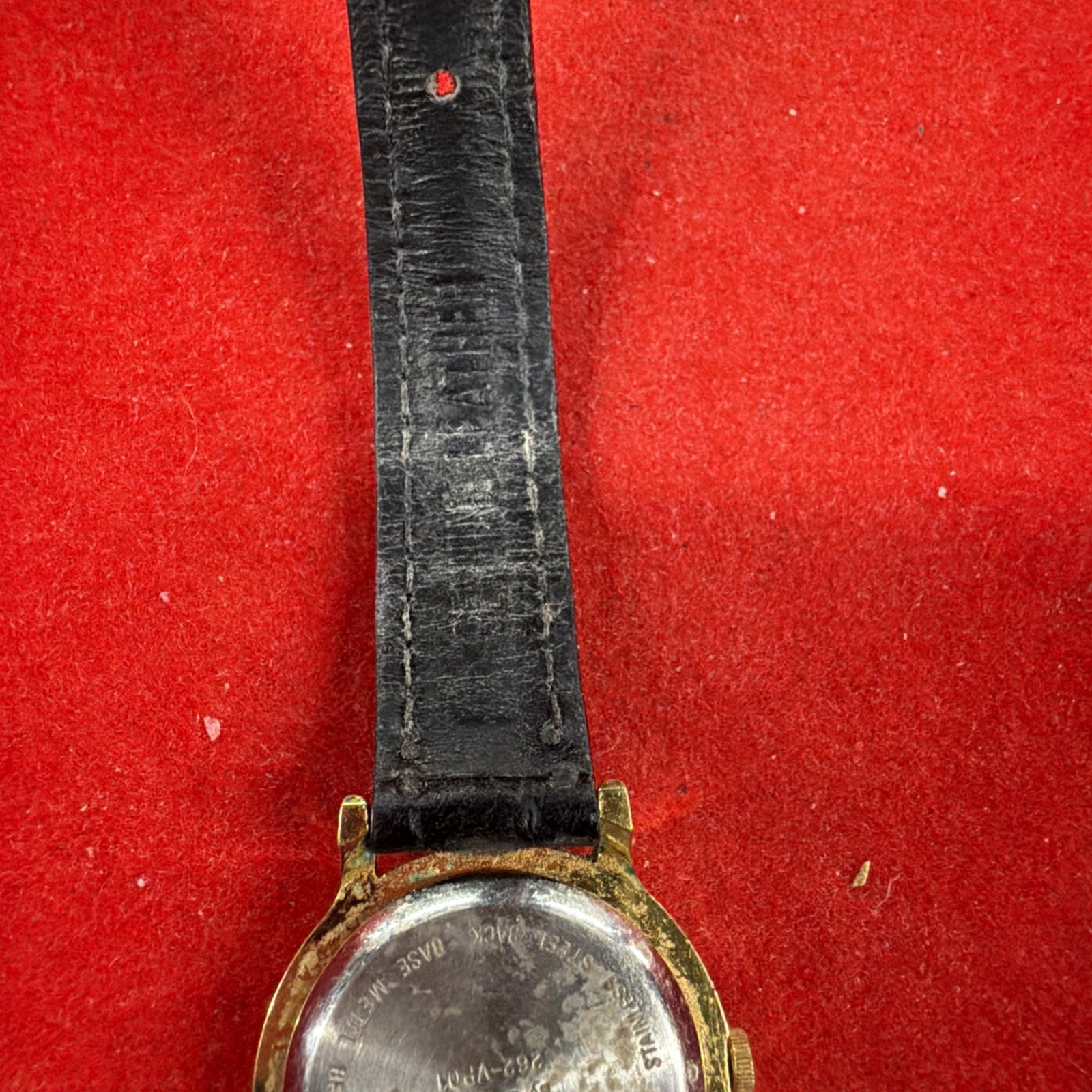 Gruen Quartz women’s gold tone with leather band