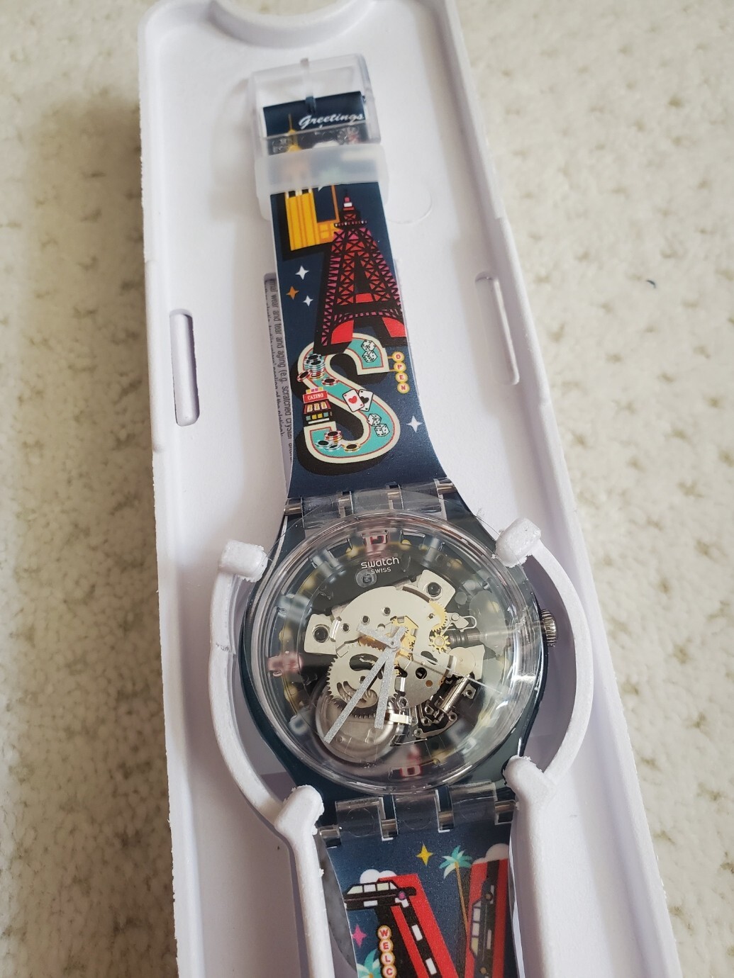 NIB New Release Swatch x You Destination Las Vegas Watch, SUOK137-034