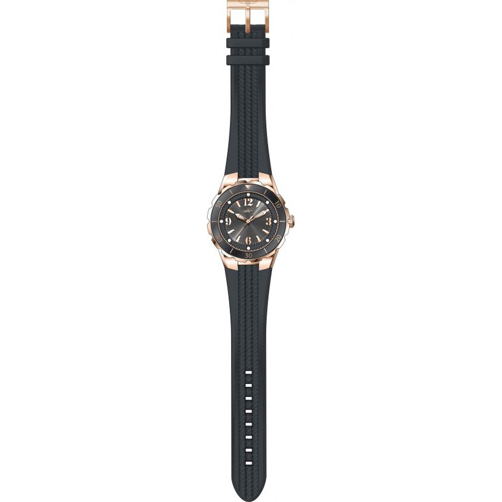 Invicta Women’s 40310 Angel Quartz 3 Hand Charcoal Dial Watch