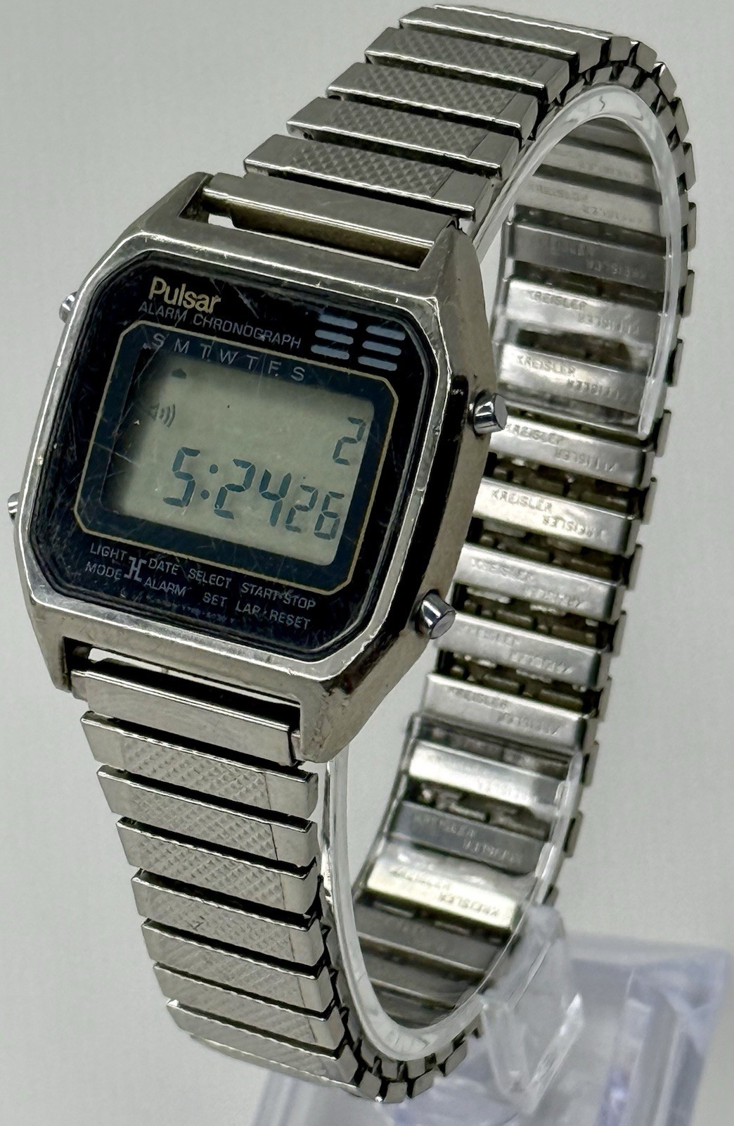 1980s Vintage Pulsar (Seiko) LCD Digital Watch Y789-5059 A2 – Tested & Working