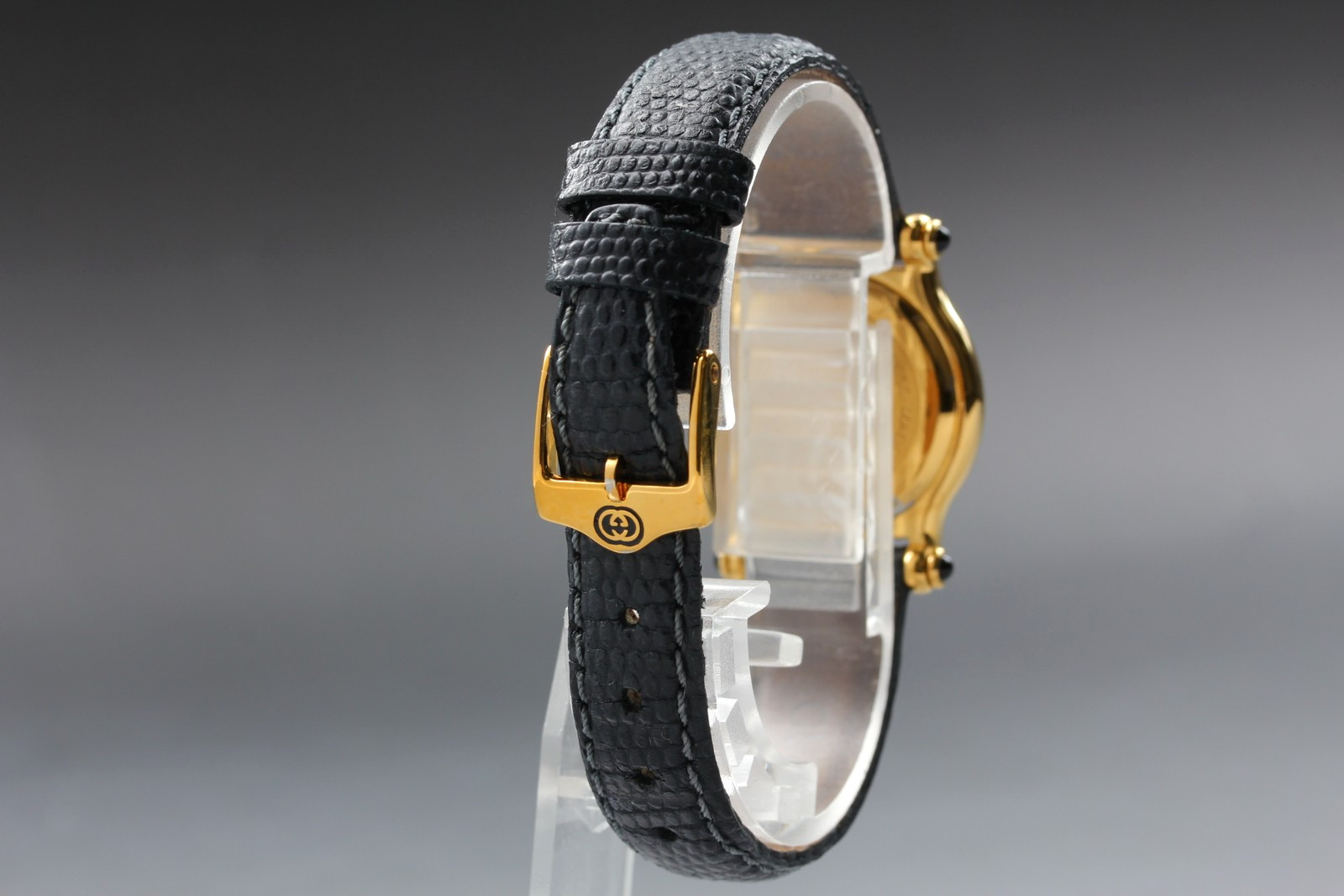 [Exc+5] Vintage Gucci 6500L 27mm Black Dial Roman Gold Quartz Women’s Watch