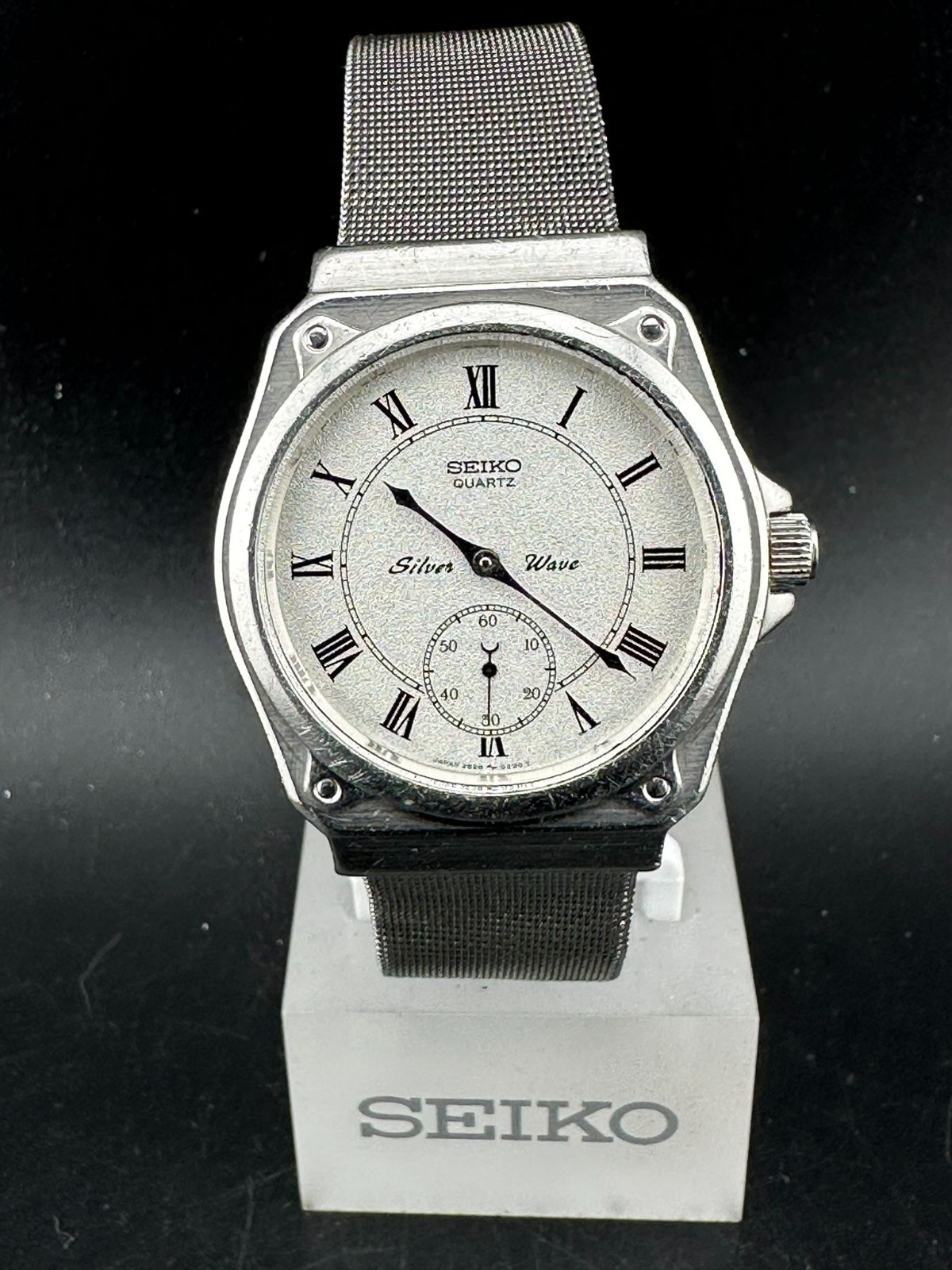 1982 Seiko Silver Wave Men’s Small Seconds Silver Quartz Watch 34mm 2628-0060