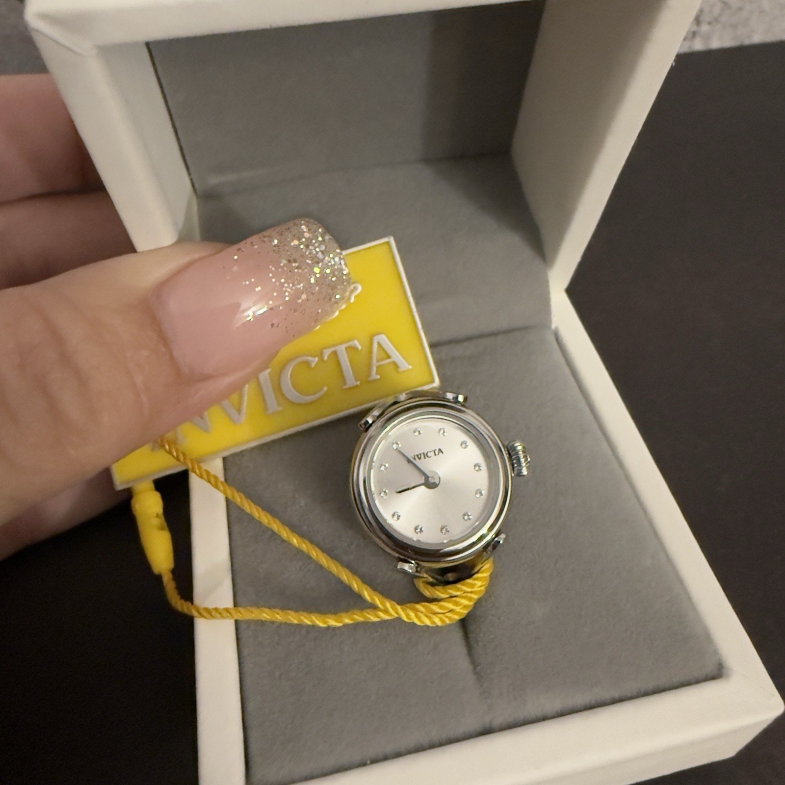Invicta Angel Women’s Ring Watch – 17.5mm, Silver (44480) $199 MSRP-NEW IN BOX