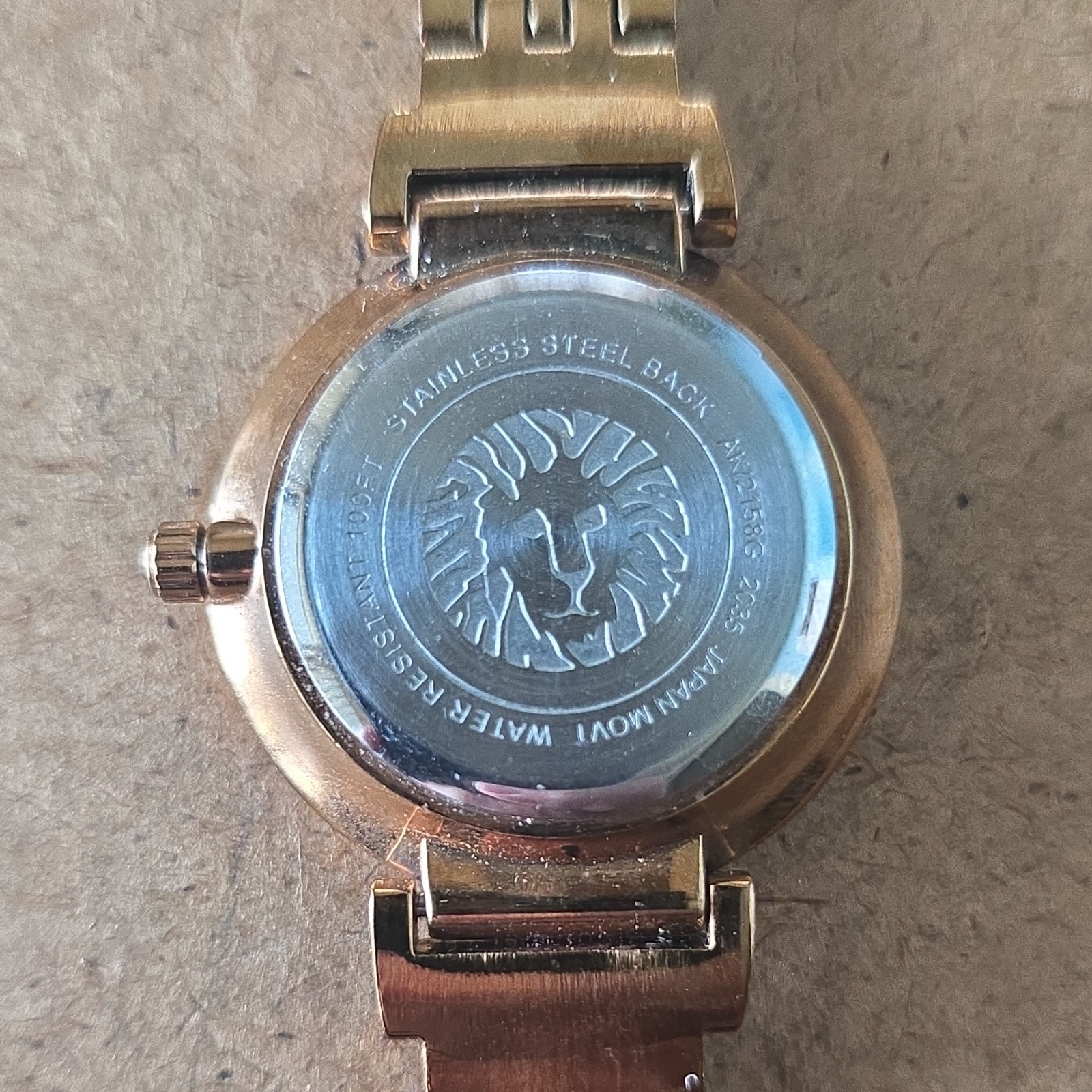 Anne Klein Women’s Quartz Water-Resistant Watch Gold Bracelet Green Roman Dial