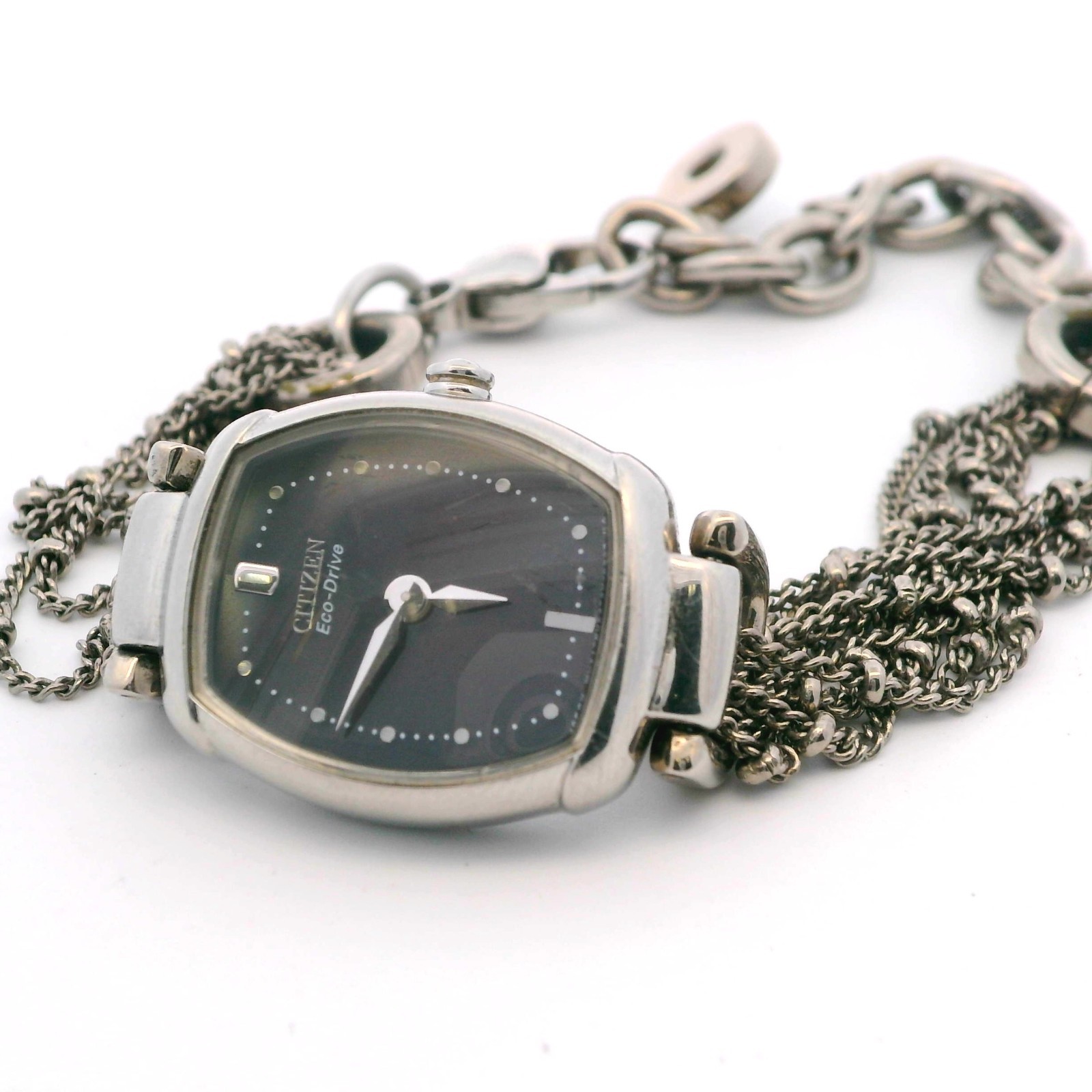Ladies Citizen EW8800-57E Catena Stainless Black Dial Multi-Chain Bracelet Watch