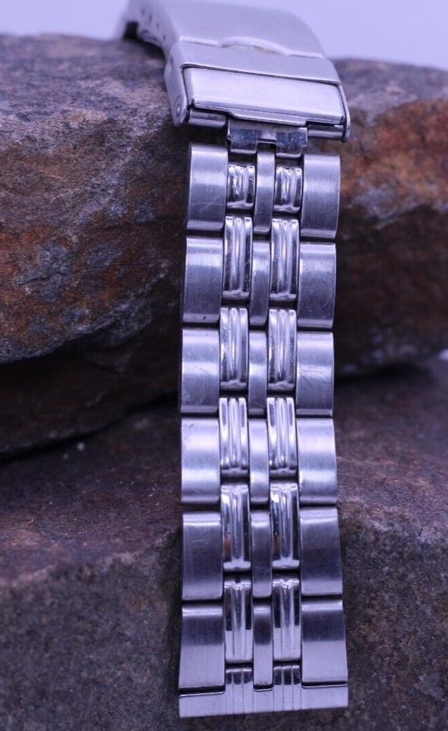 VINTAGE STAINLESS STEEL MEN’S WRIST WATCH BRACELET BAND 19.8mm LUG END (EX)