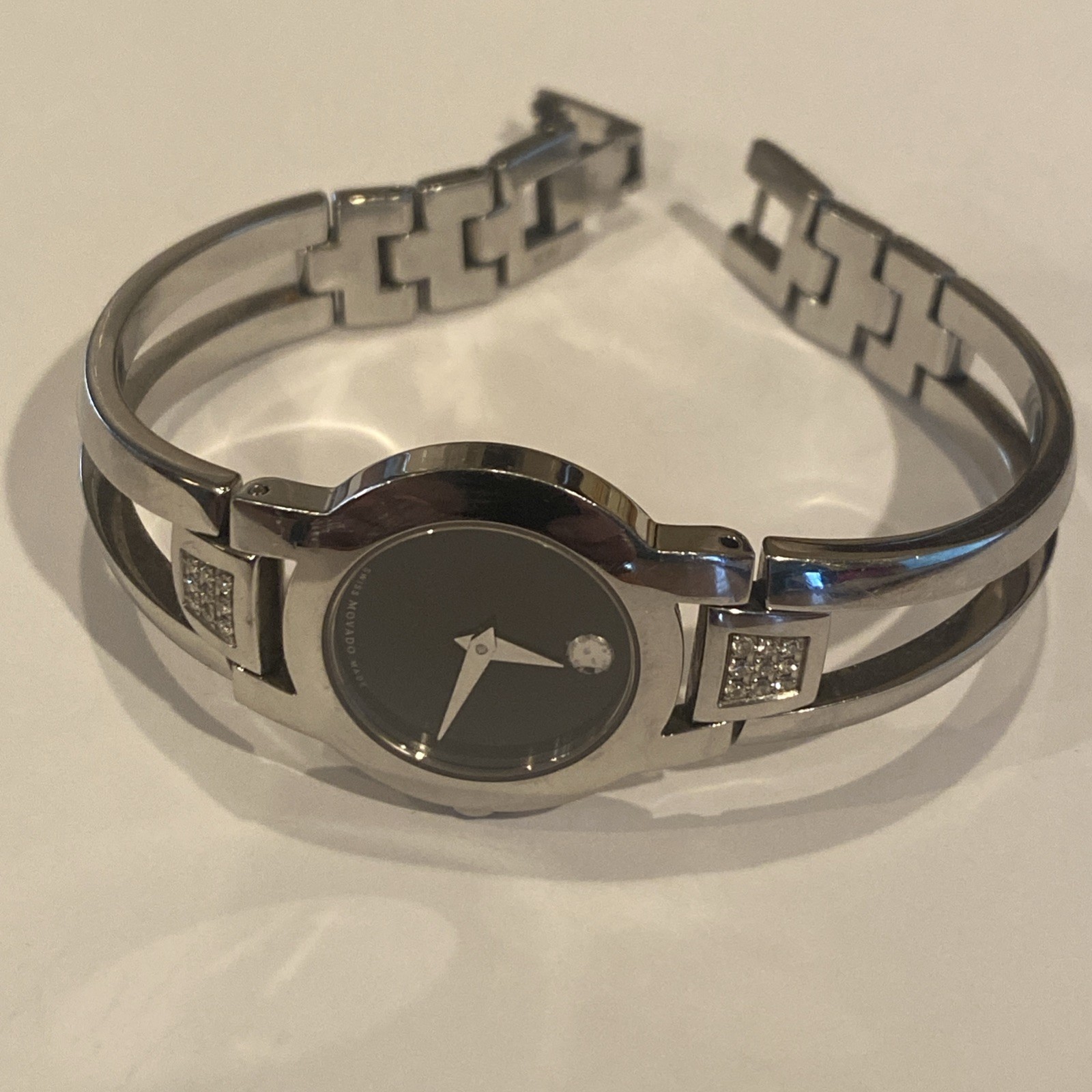 Movado Amorosa 84-E4-1842 Wrist Watch for Women, Diamonds Sapphire Crystal