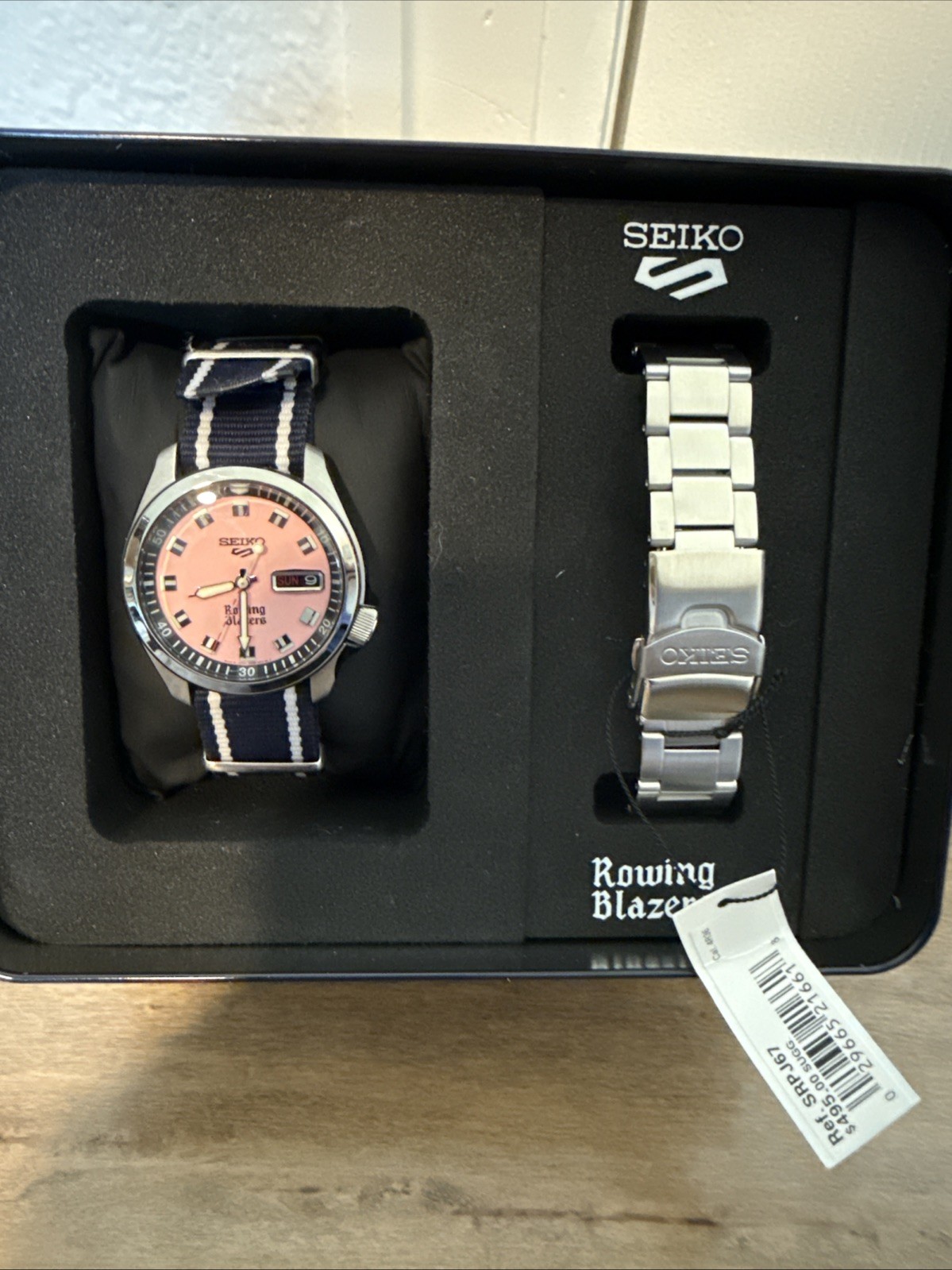 Seiko 5 x Rowing Blazers SRPJ67 Watch – Pink Dial – Limited Edition