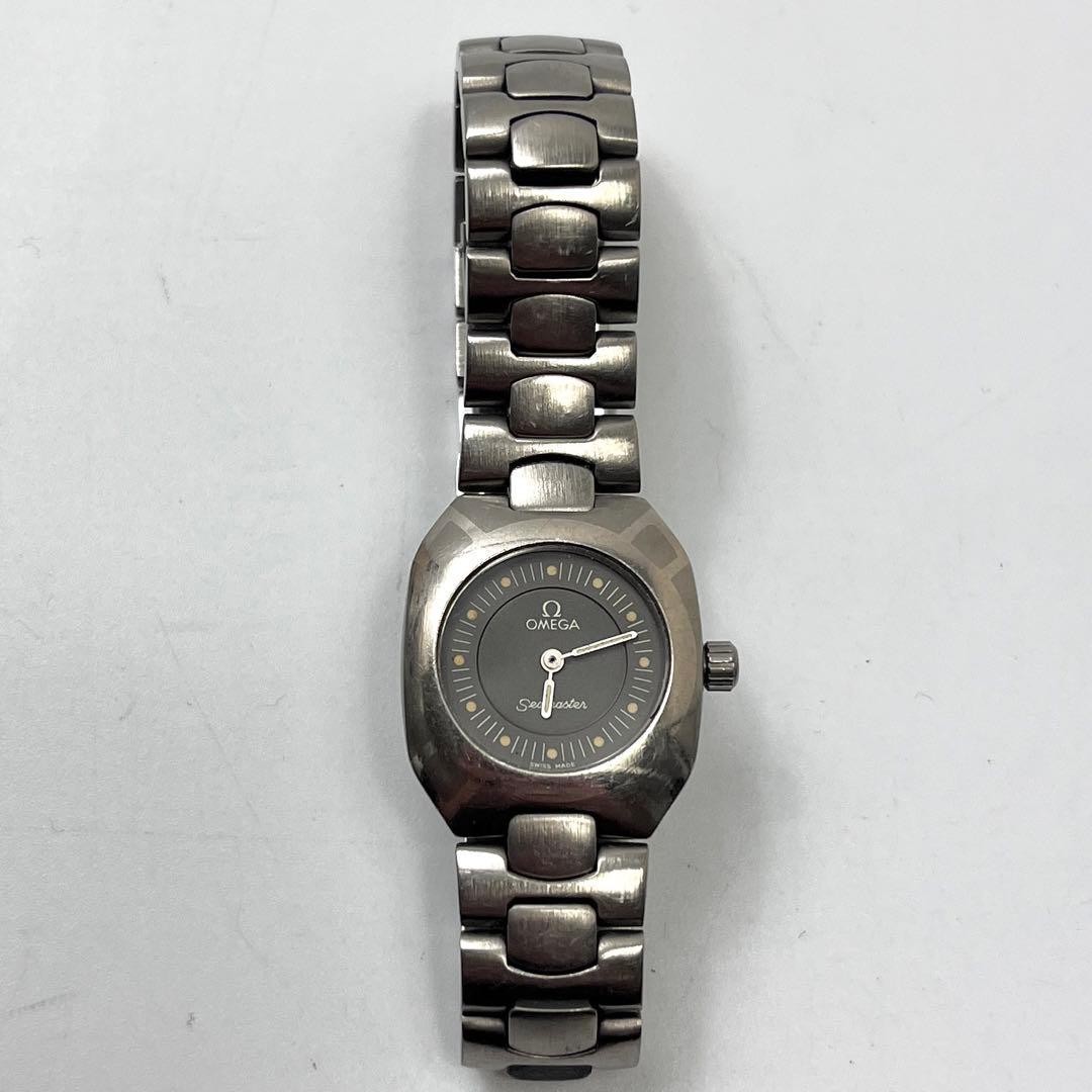 OMEGA Seamaster Polaris Watch Silver & Black Strap Width:1.4cm Inner 4.5cm