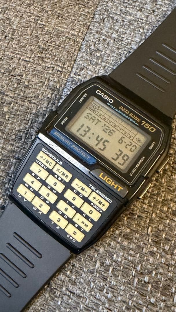 CASIO DATABANK DBC-150 Watch From Japan Battery and strap replaced
