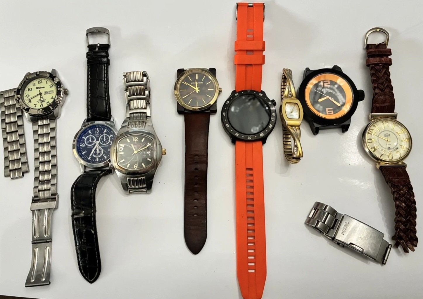 Bag of Watches, Various Brands, Parts/pieces, Condition AS-IS