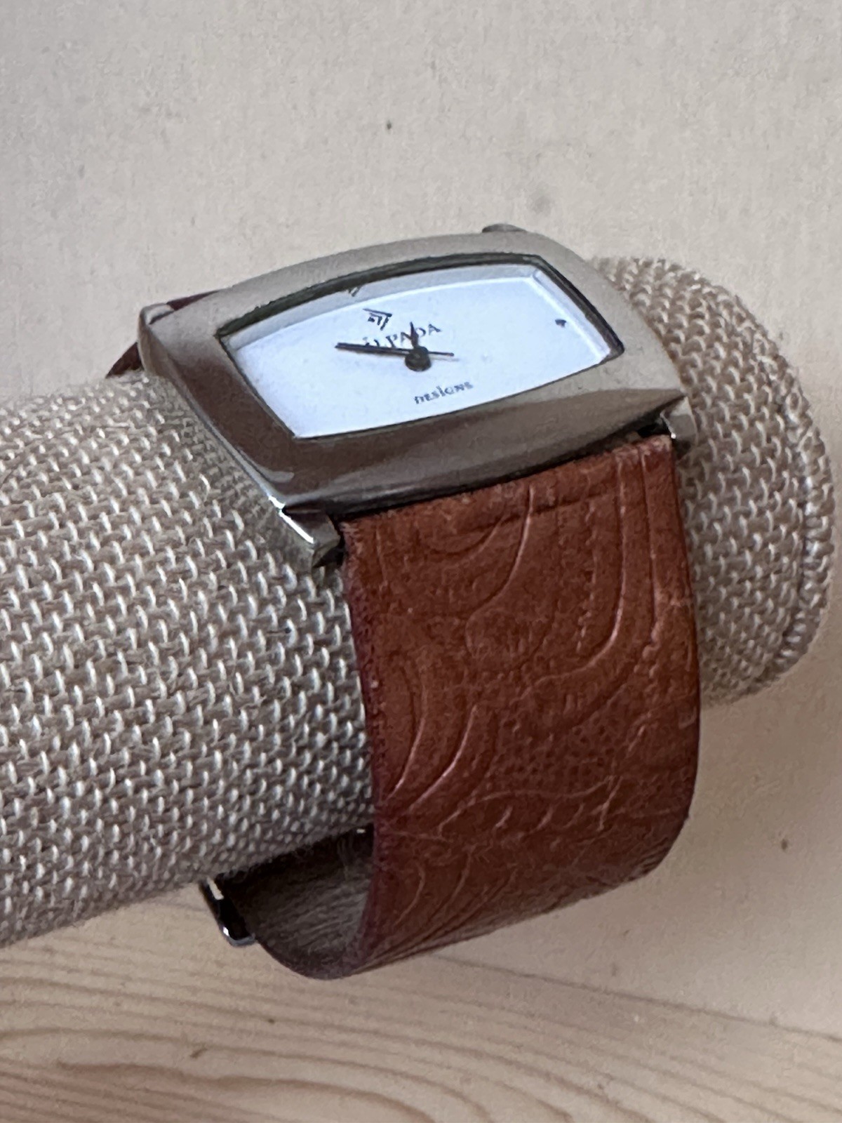 Silpada Retired LADIES BROWN LEATHER STRAP WATCH New Battery