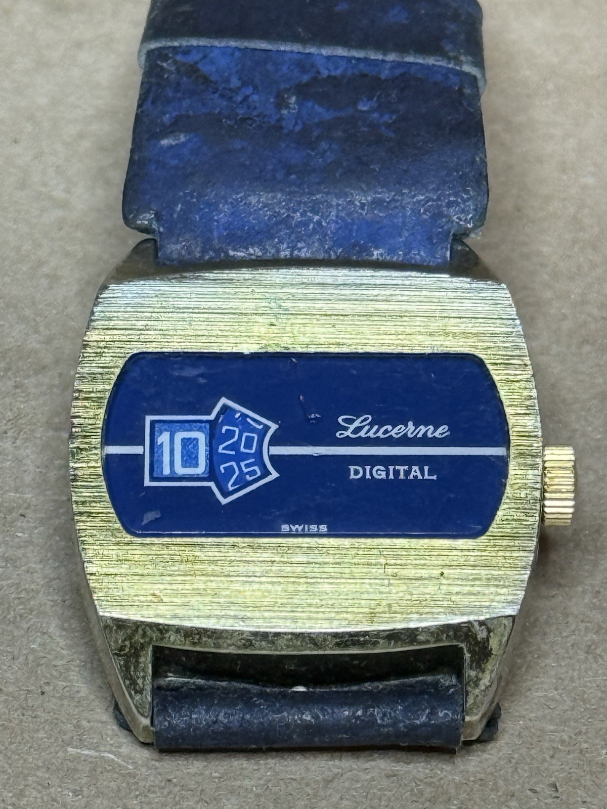 Vintage Lucerne Digital / Jump Hour Men’s 34mm Mechanical Swiss Wristwatch