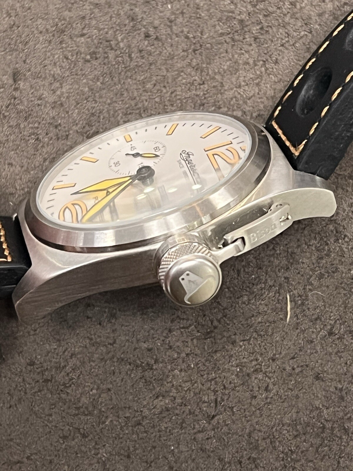 INGERSOLL 1892 Bison No.4 IN1605 Calibre 721 White & Orange Dial Men’s Watch