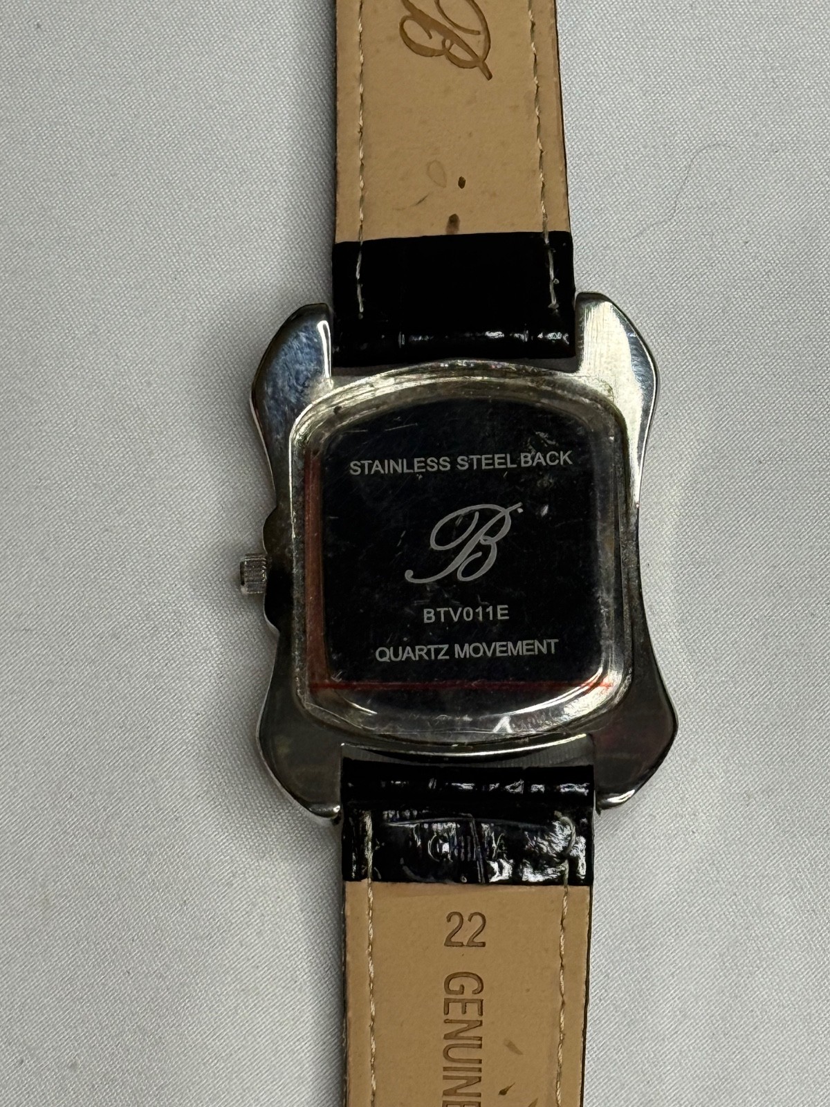BURGI Rhinestone Barbicore Purple Croc Emboss Leather Watch BTV011 Working