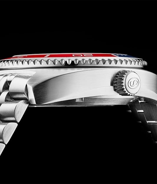 Stuhrling Depthmaster 1008 Swiss Automatic Diver Tonneau Shape Jubilee Bracelet