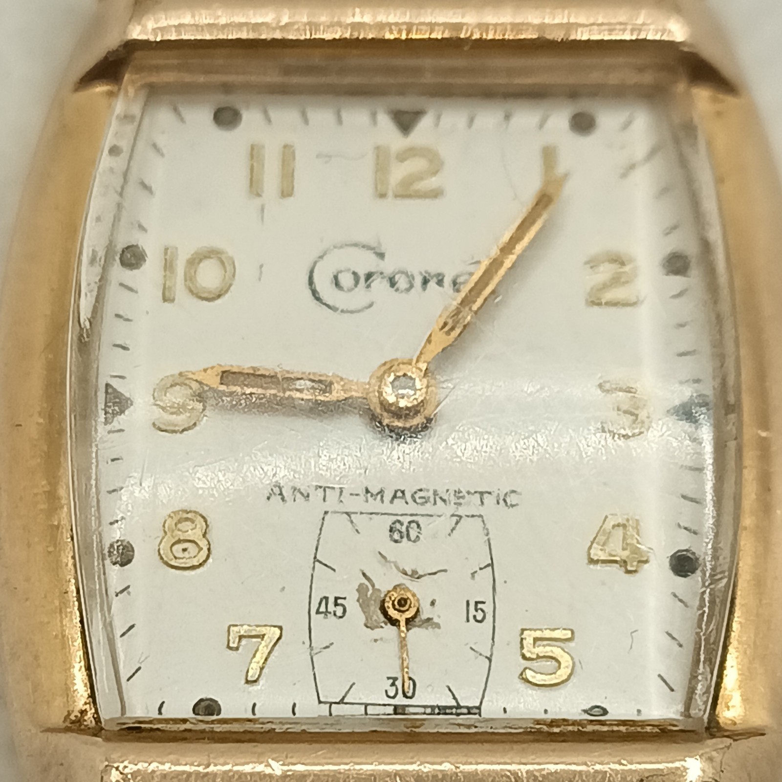 Coronet Handley Gold Filled Anti magnetic Vintage Manual 12 Hour Collectable