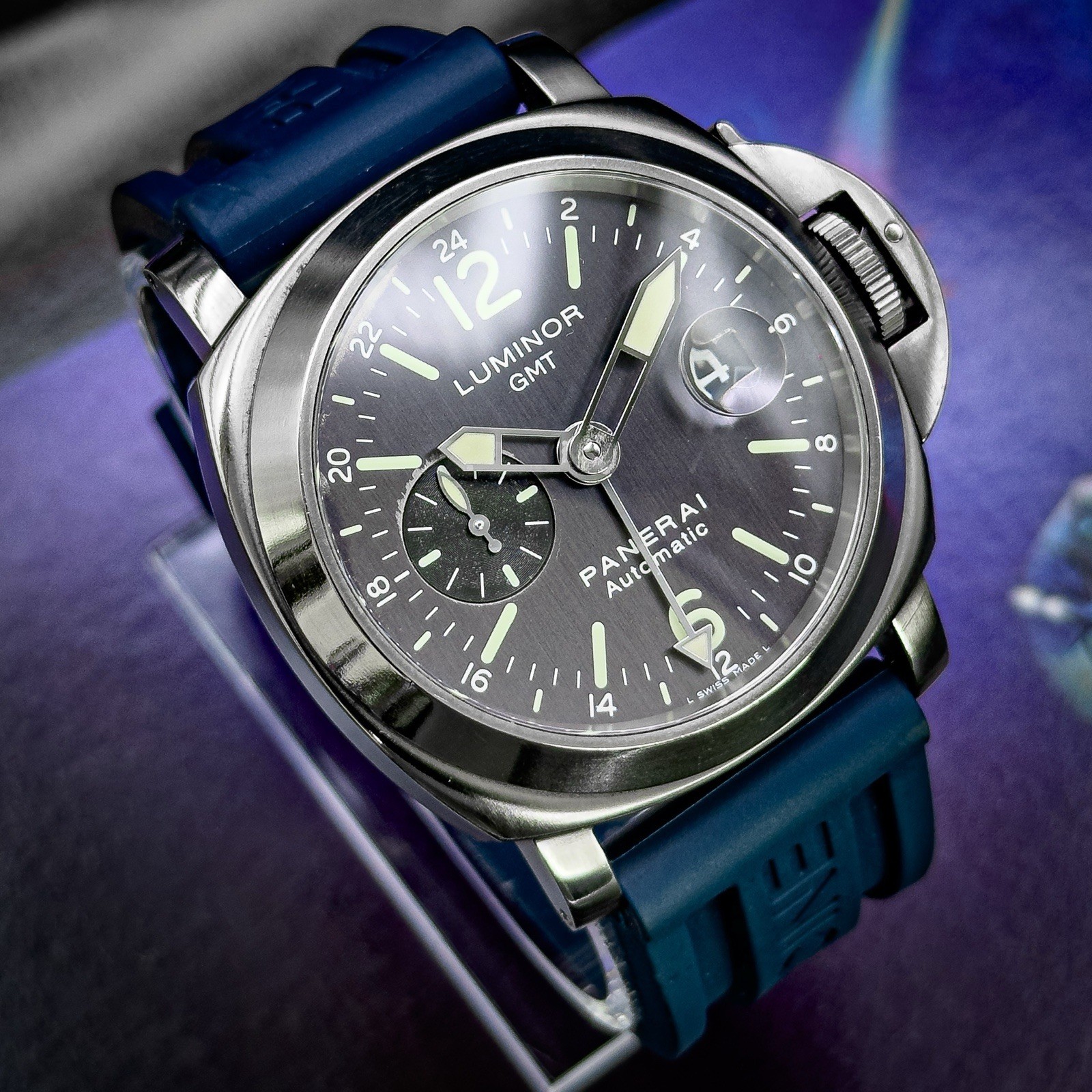Panerai Luminor GMT PAM00089 Titanium 44mm Automatic Grey Dial Mens Watch