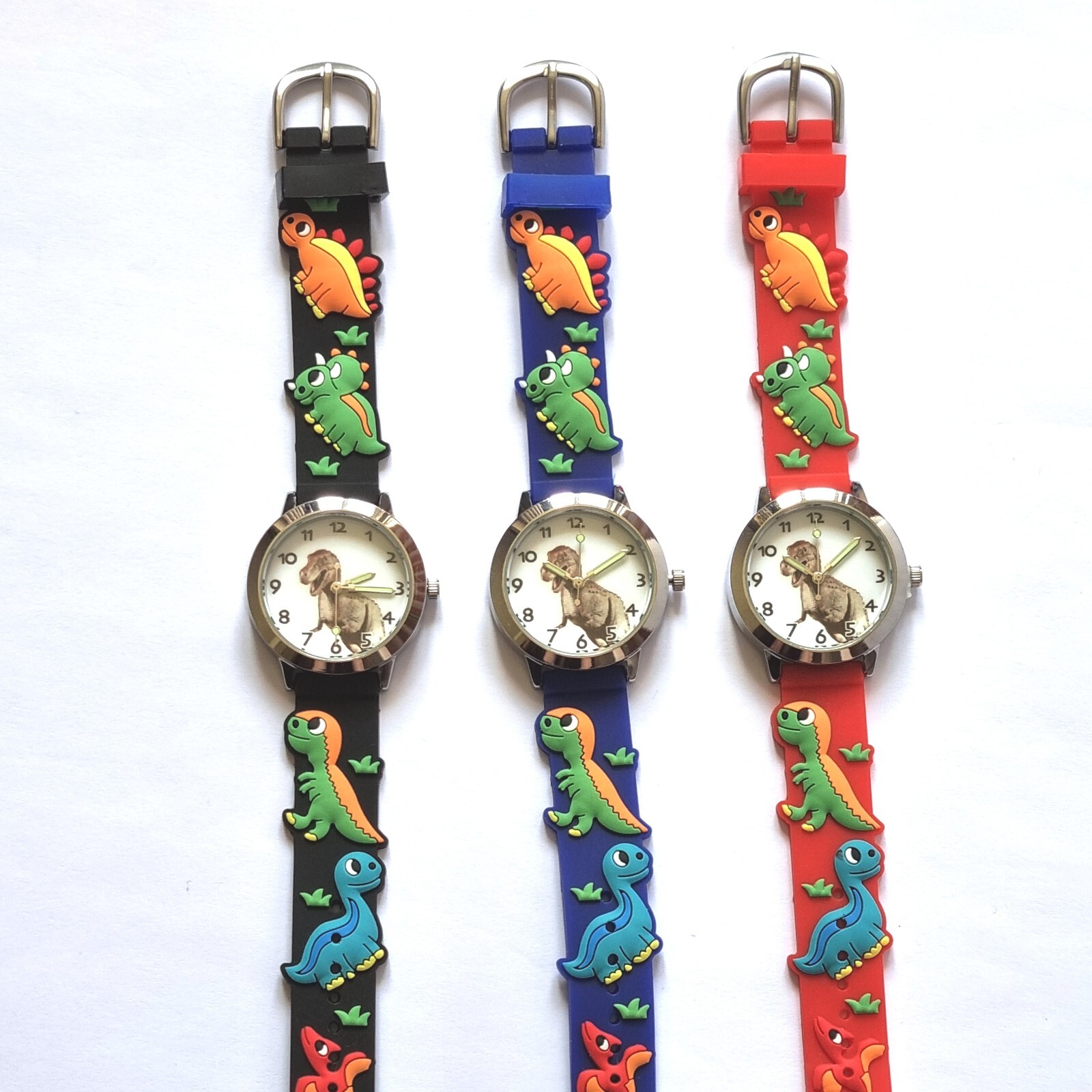Dinosaur Wrist Watch T-Rex Read Learn Time Boys Girls Kids Gift Stocking