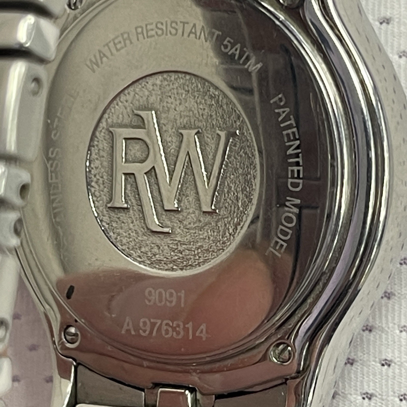 Raymond Weil Parsifal 9091 Swiss Quartz Steel Watch White Dial Date 7″ Band