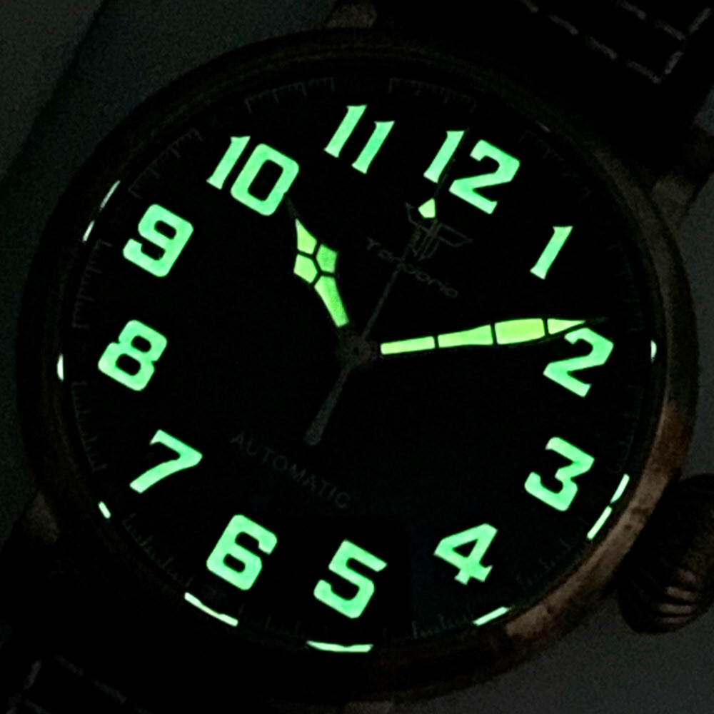47mm Tandorio black dial NH35A Automatic Mens Watch Double Bow Sapphire Glass