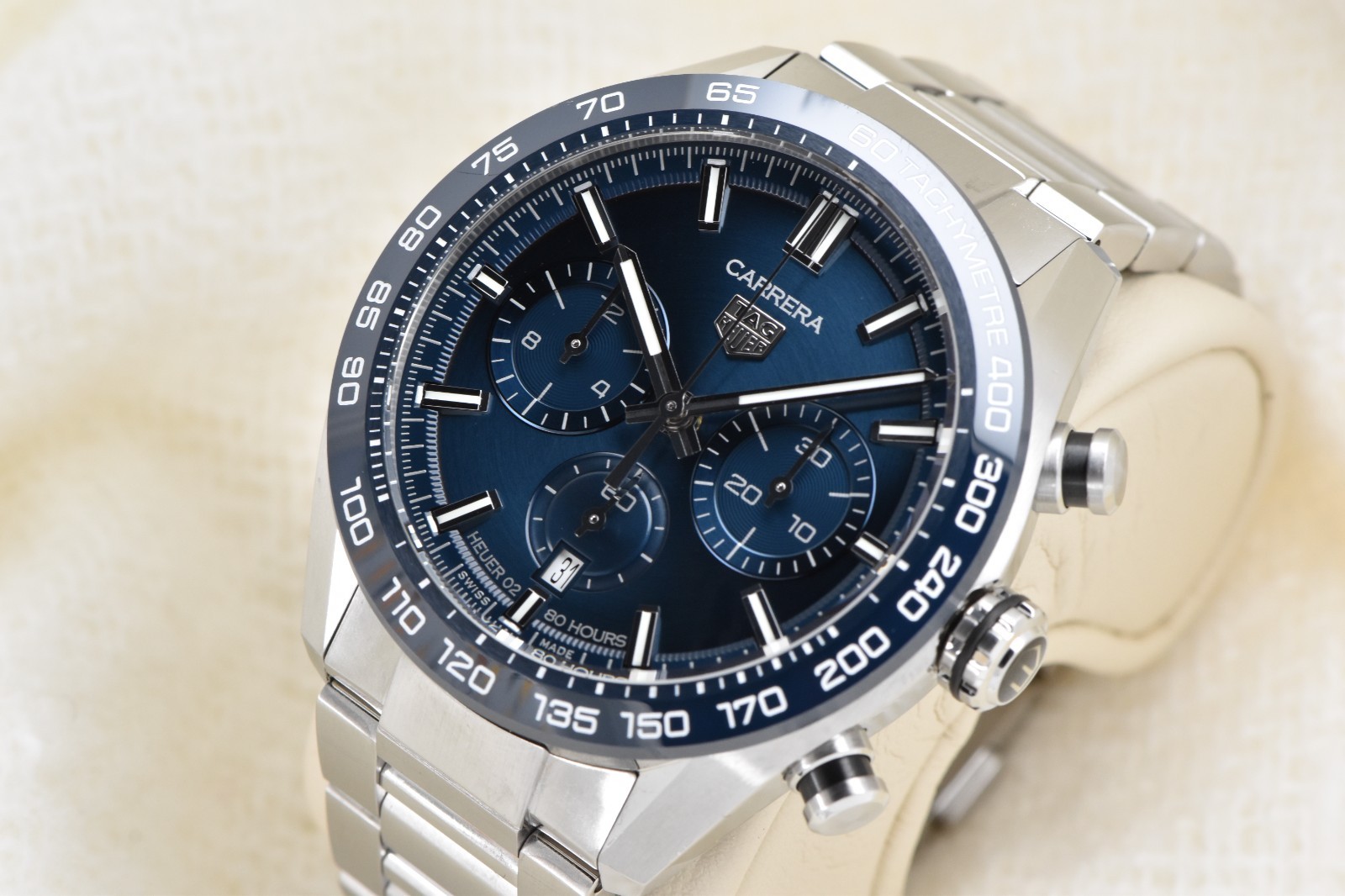 TAG Heuer Carrera Chronograph 44mm Steel Blue Dial CBN2A1A Full Set