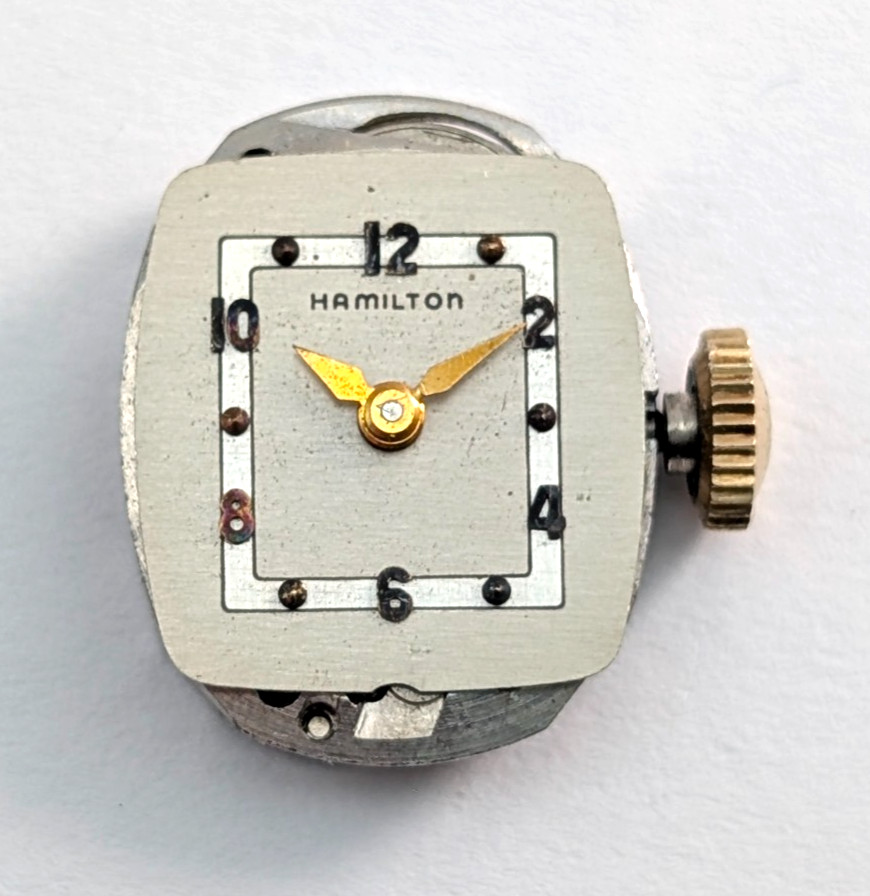1950s HAMILTON 750 17j 231550A Vintage Ladies 13mm Watch Movement PARTS REPAIR