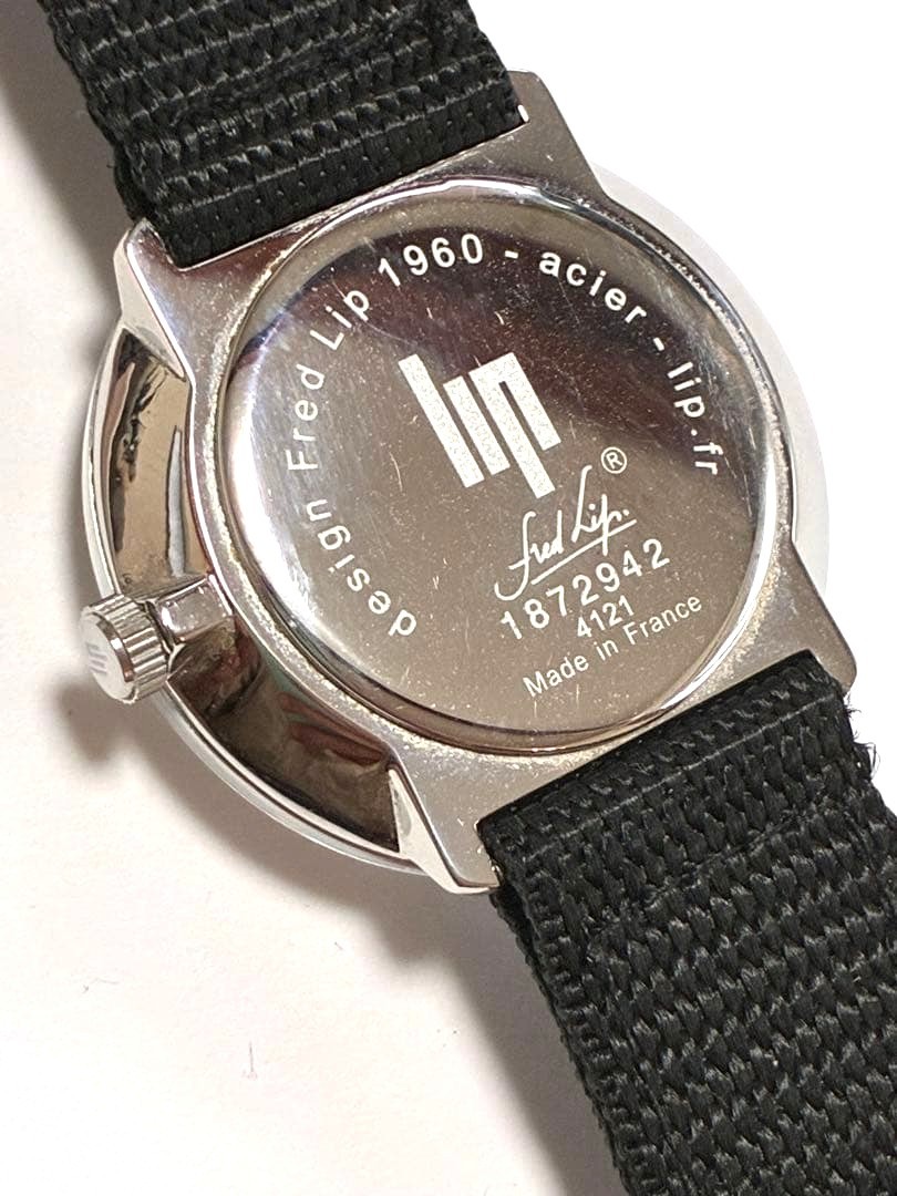 LIP Panoramic Vintage Mens Wristwatch Silver Dial NATO Strap Made in France Japa