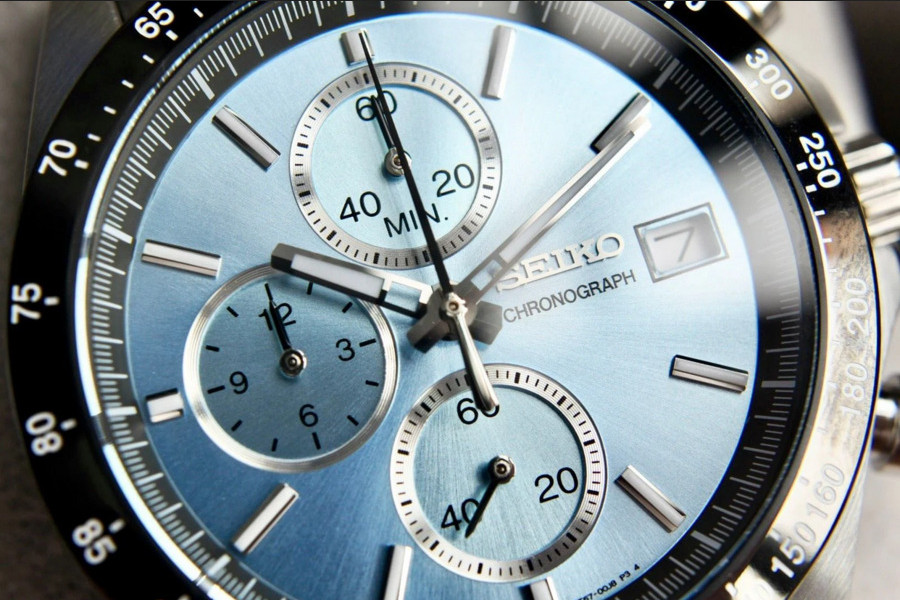 Seiko Spirit Chronograph Blue Dial Stainless Steel Men’s Watch SBTR029