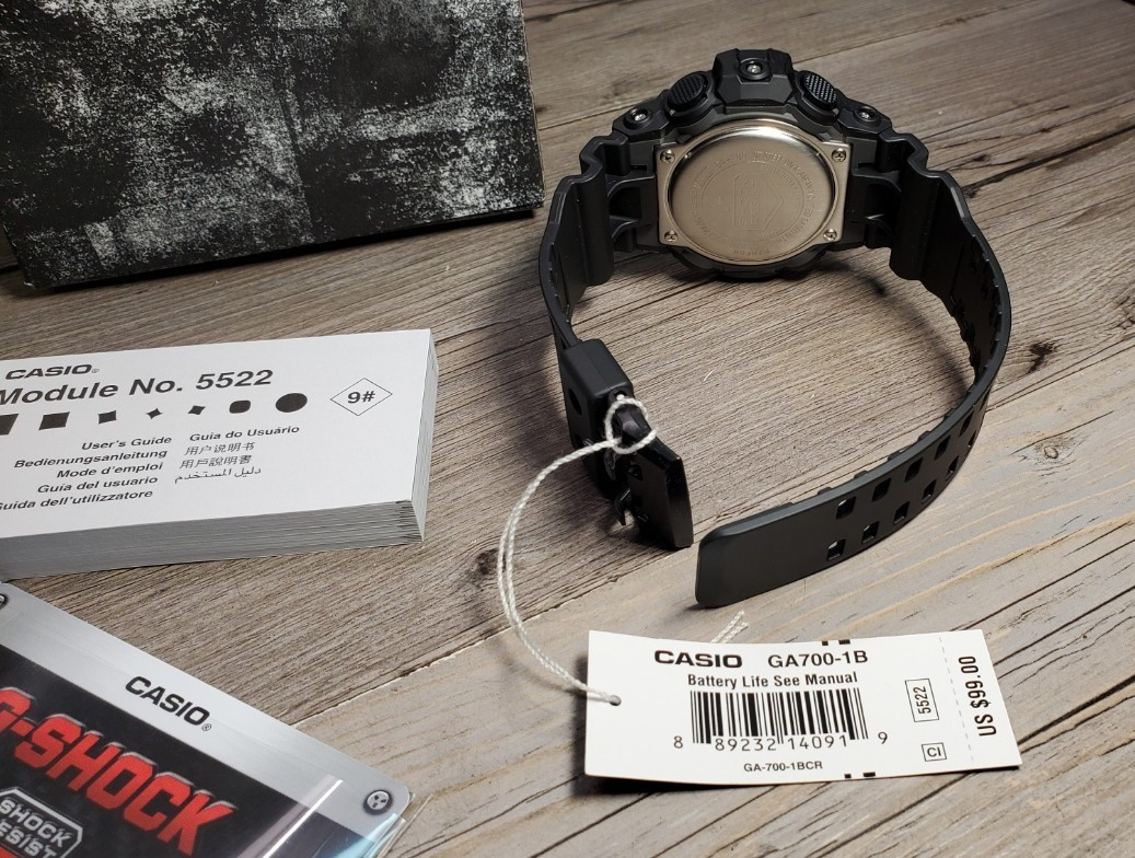 Casio G-SHOCK Illuminator Shock Resist Stopwatch Timer Alarm GA700-1B Mens Watch